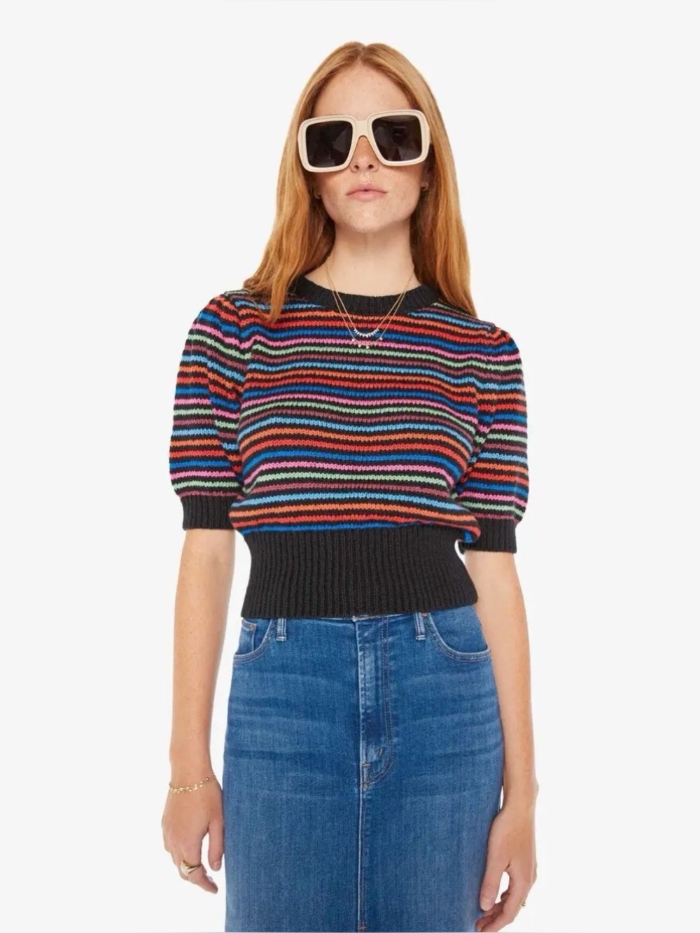 MOTHER The Powder Puff Lite Bright Sweater